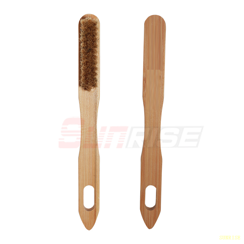 Eco Friendly Pure Natural Boars Chalk Brush And Rock Climbing Brush Boar with Wood Handle